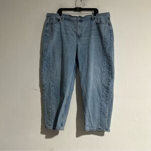 Old Navy High Waisted Baggy Barrel Leg Ankle Jeans in Isla Plus Size 20